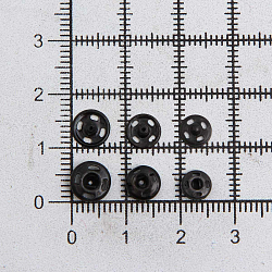 76551 Кнопки пришивные ассорти 5-6-7мм, металл, черный, 24 шт PONY