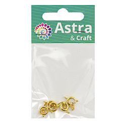 4AR2041 Замок для бус кольцо с ответной частью, 9 мм, 5 шт/упак, Astra&Craft