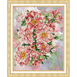 Б1205 Набор для вышивания бисером 'Паутинка' 'Садовые розы', 28,5*36 см