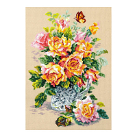 100-021 Набор для вышивания Чудесная игла 'Чайные розы' 24х34см