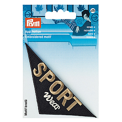 925784 Аппликация 'Sport Wear' треугольная, черная Prym