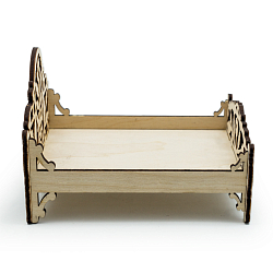 L-501 Деревянная заготовка кровать 'Листья', 12*9,5 см, Astra&Craft