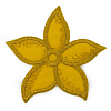 13815 Термоаппликация 'Цветок', 62*60мм упак/10 шт золото