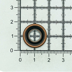 52017/17 Часть кнопки клямерной 17мм (B) цв.металл, темная медь BIG
