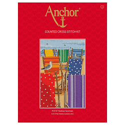 PCE767 Набор для вышивания Anchor 'Разноцветные лежаки' 30х20см