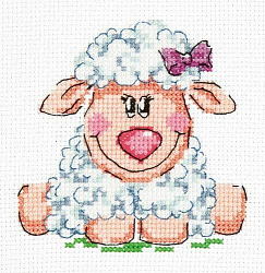18-83 Набор для вышивания 'Чудесная игла' 'Малышка овечка', 10*10 см