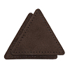 59126 Заплатки пришивные из замши, треугольник равносторонний 8см с перфорацией, 2шт/упак, 100% кожа 21 темно-коричневый