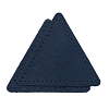 59126 Заплатки пришивные из замши, треугольник равносторонний 8см с перфорацией, 2шт/упак, 100% кожа 22 темно-синий