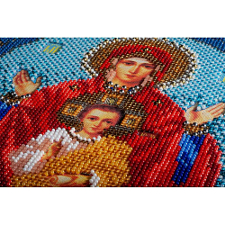 В157 Набор для вышивания бисером 'Кроше' 'Богородица Знамение', 20x24 см