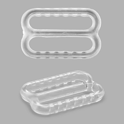 Кольца для нижнего белья и купальников 01-6820 Рамка-регулятор 13мм пластик, прозрачный BIG