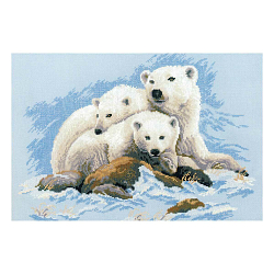 1033 Набор для вышивания Riolis' Белые медведи', 60*40 см