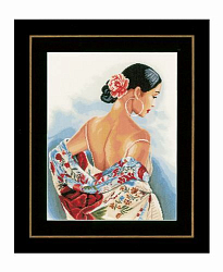0154991-PN Набор для вышивания LanArte 'Цветочный шарф' 37x48 см