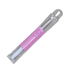 Hobby&Pro 953600 Крючок для вязания d 6,0мм с резиновой ручкой с выемкой для пальца, 16см, Hobby&Pro