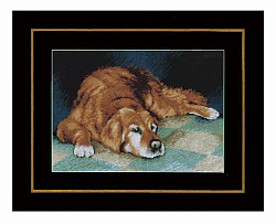 0147568-PN Набор для вышивания LanArte 'Спящая собака' 34x24 см