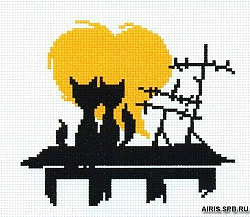 403 Набор для вышивания 'Овен' 'Влюбленные коты №2', 15x13 см