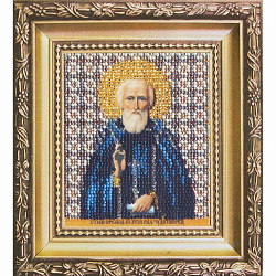 Б-1154 Набор для вышивания бисером 'Чарівна Мить' 'Икона святой преподобный Сергий Радонежский', 9*11 см