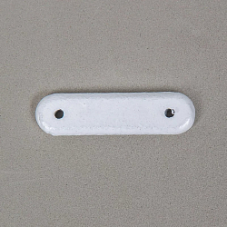 06-013 Грузик для штор 13г (40*10мм, толщина ~5мм), свинец/эмаль, белый