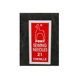 Pony 06159 Иглы ручные для синели, глади Chenille № 21, 25шт, PONY