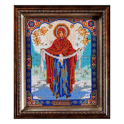 Вышивка бисером В174 Набор для вышивания бисером 'Кроше' 'Богородица Покрова', 20x25 см