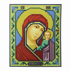 9029 Рисунок на ткани для вышивки бисером Nitex 'Казанская Богородица', 14,5*18 см