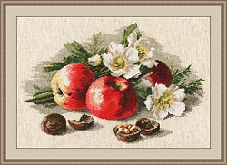 620 Набор для вышивания 'Овен' 'Натюрморт с яблоками', 38х24 см