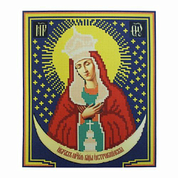9059 Рисунок на ткани для вышивки бисером Nitex 'Божья Матерь Остробрамская', 17*22 см