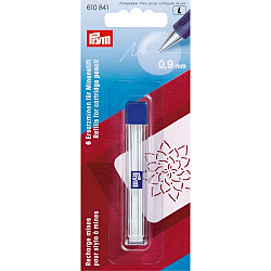 Prym 610841 Запасные графиты для механического карандаша,D 0,9 мм, белый цв. Prym
