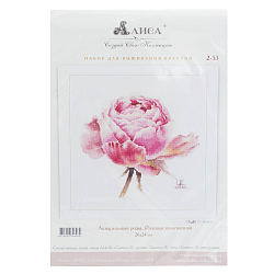 2-53 Набор для вышивания АЛИСА 'Акварельные розы. Розовая изысканная' 24*26см