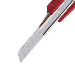 LAMARK209 Нож 9 мм, корпус soft touch, красный