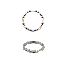 Кольца металлические разъемные, сварные Кольцо для ключей 20мм (25*25мм, d-2,5мм) металл, никель