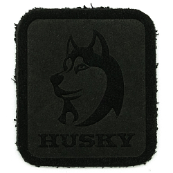 5005 Термоаппликация из замши Husky 3,4*3,89см, 100% кожа