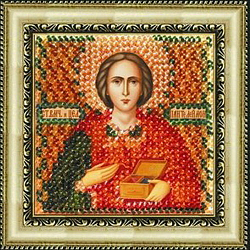 022ПМИ Набор для вышивания бисером 'Вышивальная мозаика' Икона 'Св. Пантелеймон', 6,5*6,5 см