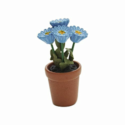 AM0101069 Миниатюра растение в горшке 'Голубые цветы'