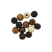 WDB0170 Бусины деревянные, цветной микс, круглые, 10*12мм, 26гр, 40шт/упак, Astra&Craft