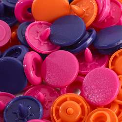 393006 Кнопки Color Snaps PrymLove, оранж./розовый/фиол цв., 12мм, 30шт Prym