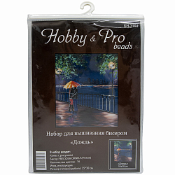 БН-3164 Набор для вышивания бисером Hobby&Pro 'Дождь', 30*35 см