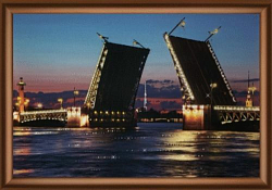 КС142 Набор для изготовления картины со стразами 30,3*42см 'Дворцовый мост'
