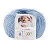 Пряжа ALIZE 'Baby wool' 50гр. 175м. (20% бамбук, 40% шерсть, 40% акрил) ТУ 350 светло-голубой