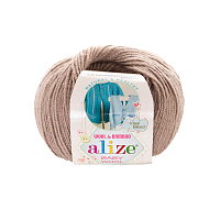 Пряжа ALIZE 'Baby wool' 50гр. 175м. (20% бамбук, 40% шерсть, 40% акрил) ТУ (167 бежевый)
