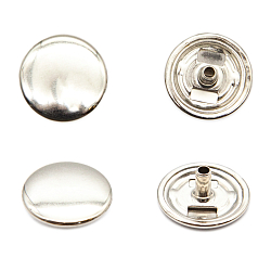 Кнопки установочные тип контакта "пружина" BIG 1380 Кнопка 5/17 (S-образная) 17мм (A) металл, никель BIG
