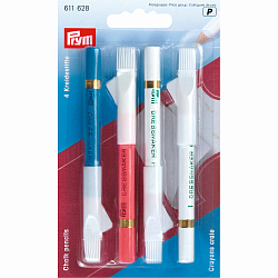 Prym 611628 Меловые карандаши со стирающей кисточкой, разноцв. набор Prym