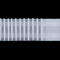 C23 Тесьма шторная 1/2 'Параллельная складка' (2 ряда петель, 2 шнура) 45мм*100м, белый