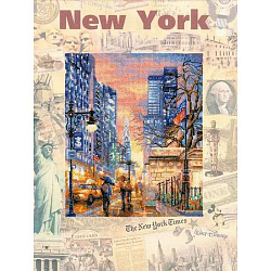 РТ-0025 Набор для вышивания Riolis 'Города мира. Нью-Йорк', 30*40 см