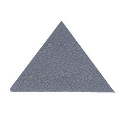 202 Термоаппликация из кожи Треугольник сторона 5см, 2шт в уп., 100% кожа (07 серый)