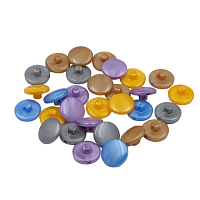 Пуговицы пластиковые 'Цветное ассорти', диаметр 13 мм, 5 цветов, набор 30 шт