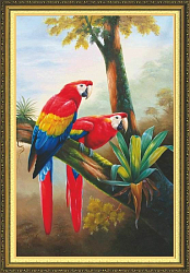 51246 Картина со стразами 5D 'Два попугая', 54x75см