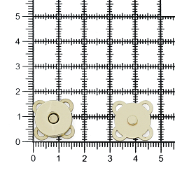 69022/set Кнопка магнитная пришивная 'С ушками' 15мм металл, золото BIG