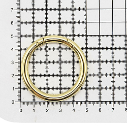 69718 Карабин-кольцо 39мм металл, золото ГР