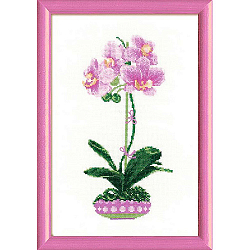 1163 Набор для вышивания Riolis 'Сиреневая орхидея', 21*30 см