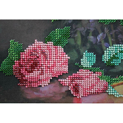 БН-3128 Набор для вышивания бисером Hobby&Pro 'Букет роз', 30*25 см